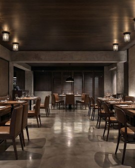 nowoczesna lampa sufitowa czarna z dekoracyjnym szkłem do restauracji elegancka forma Lampit Deni