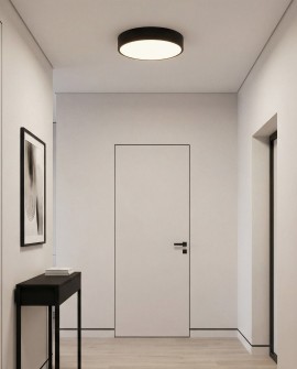 plafon sufitowy biały o minimalistycznym wyglądzie dopasowany do jasnych wnętrz mieszkalnych NEVO D40 marki lampit