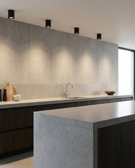 punktowe lampy natynkowe spot tuba czarne w kuchni producent Lampit model Nati W1