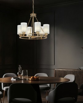 nowoczesna lampa Marietta W6 Lumina Deco w ciemnym wnętrzu – styl modern classic i luksusowy klimat