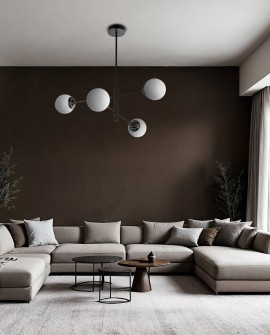 designerska lampa sufitowa wisząca czarna z geometryczną formą idealna do nowoczesnych wnętrz Lampit Fino W4