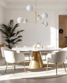 dekoracyjna lampa ścienna złota z geometrycznym układem kul idealna do nowoczesnych aranżacji Lampit Fino W5