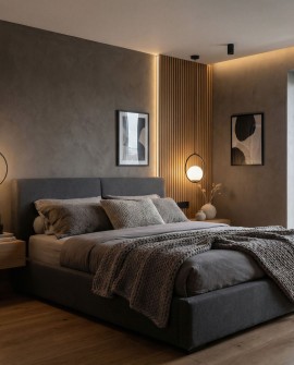 dekoracyjna lampa sufitowa wisząca czarna z kołem i mleczną kulą tworząca nastrojowe światło w sypialni lampit X1 D15