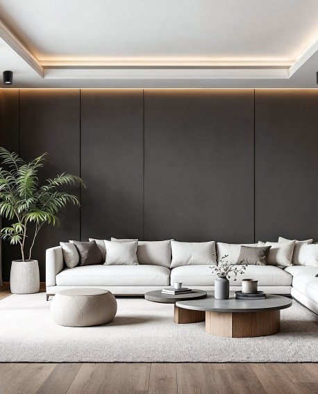 minimalistyczna oprawa natynkowa punktowa w kolorze czarnym Lampit eksponuje wariant NURI W1 do salonu