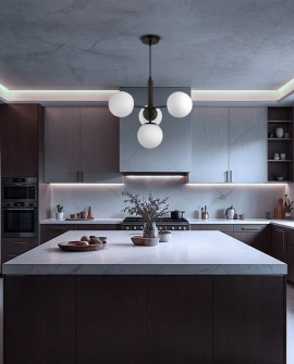 lampa wisząca do kuchni nad wyspę z kulistymi kloszami Lampit praktyczne i dekoracyjne oświetlenie