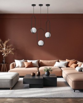 designerska lampa wisząca Lampit w czarnym kolorze idealna do salonu nowoczesna forma podkreśla styl aranżacji