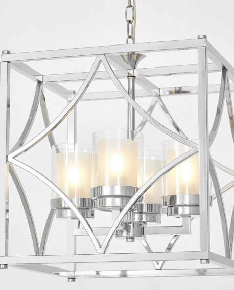 LAMPA WISZĄCA LOFT CHROMOWANA QUADRATO