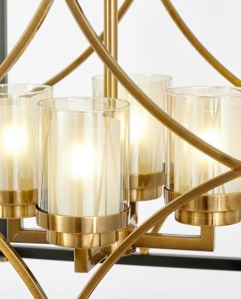 LAMPA WISZĄCA LOFT CZARNO-MOSIĘŻNA QUADRATO