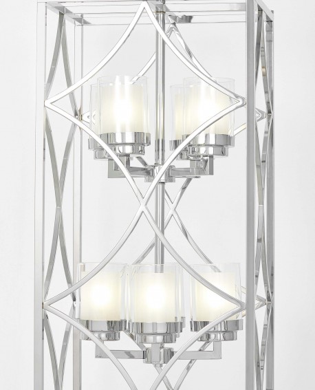 LAMPA WISZĄCA LOFT CHROMOWANA QUADRATO DUO