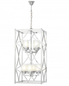 LAMPA WISZĄCA LOFT CHROMOWANA QUADRATO DUO