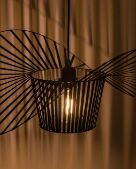 LAMPA WISZĄCA DESIGNERSKA CZARNA SOMBRERO D60