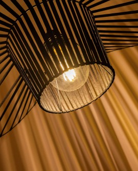 LAMPA WISZĄCA DESIGNERSKA CZARNA SOMBRERO D60
