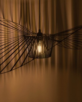 LAMPA WISZĄCA DESIGNERSKA CZARNA FIONA D100