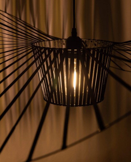 LAMPA WISZĄCA DESIGNERSKA CZARNA FIONA D100