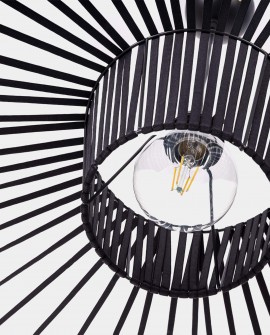 LAMPA WISZĄCA DESIGNERSKA CZARNA SOMBRERO D120