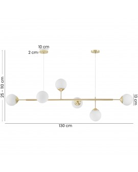 lampa wisząca Fino W6 od Lampit z regulowaną wysokością (25-110 cm), idealna do przestronnych wnętrz z nowoczesnym wystrojem