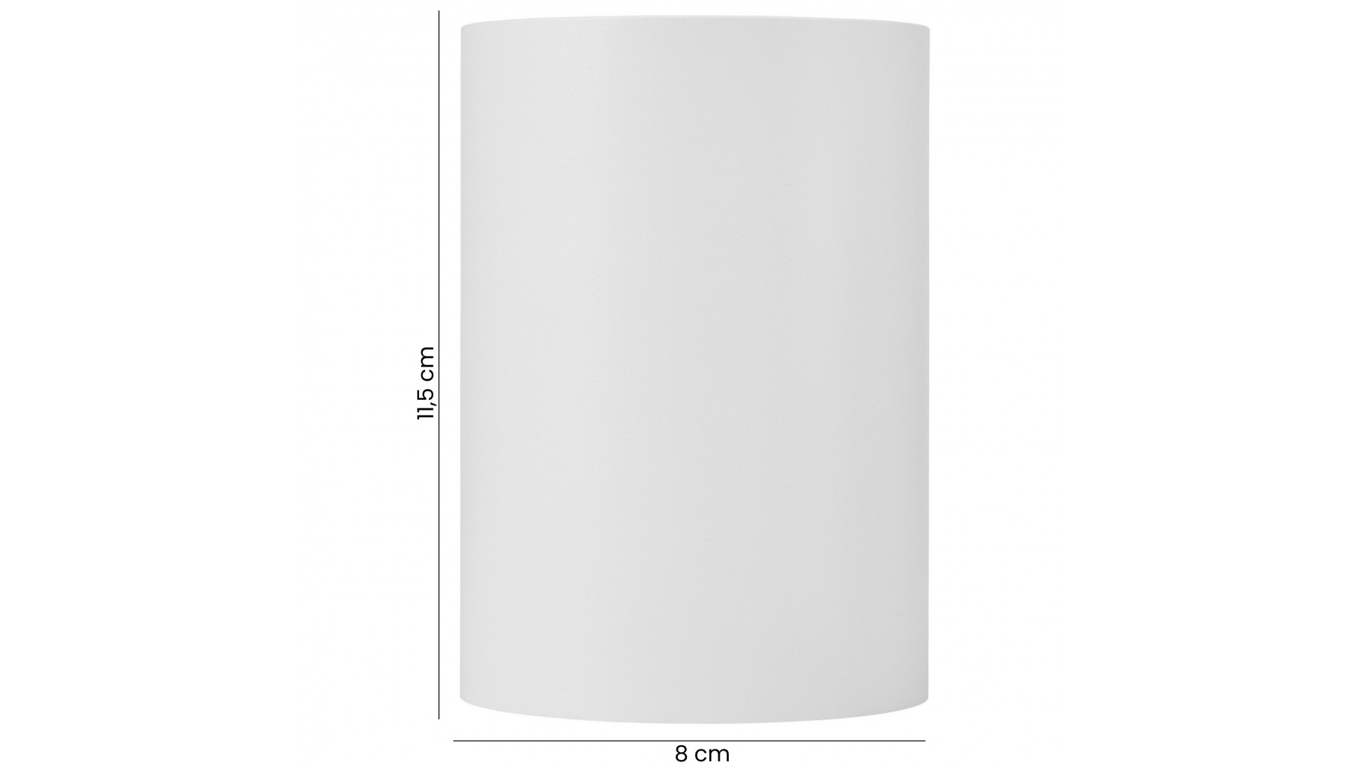 oprawa natynkowa spot Tuba biała Nati W1 od Lampit, cylindryczny kształt o wysokości 11,5 cm i średnicy 8 cm