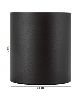 oprawa natynkowa spot Tuba czarna Nuri W1 od Lampit z cylindrycznym kształtem, wysokość 9 cm, średnica 8,5 cm