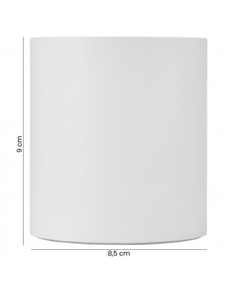 oprawa natynkowa spot Tuba biała Nuri W1 od Lampit w cylindrycznym kształcie, wysokość 9 cm, średnica 8,5 cm