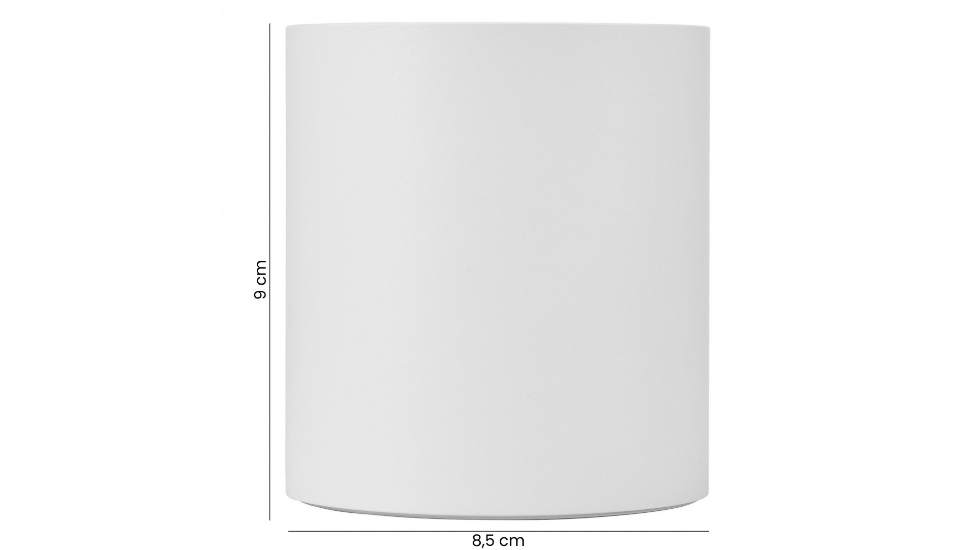 oprawa natynkowa spot Tuba biała Nuri W1 od Lampit w cylindrycznym kształcie, wysokość 9 cm, średnica 8,5 cm