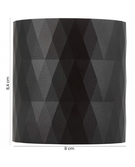 lampa sufitowa LED Lampit w czarnym kolorze z diamentowym wzorem o wymiarach 8 cm x 8,4 cm idealna do nowoczesnych wnętrz