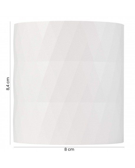 oprawa natynkowa spot Tigo W1 w białym kolorze z diamentowym wzorem o wymiarach 8 cm x 8,4 cm idealna do nowoczesnych wnętrz