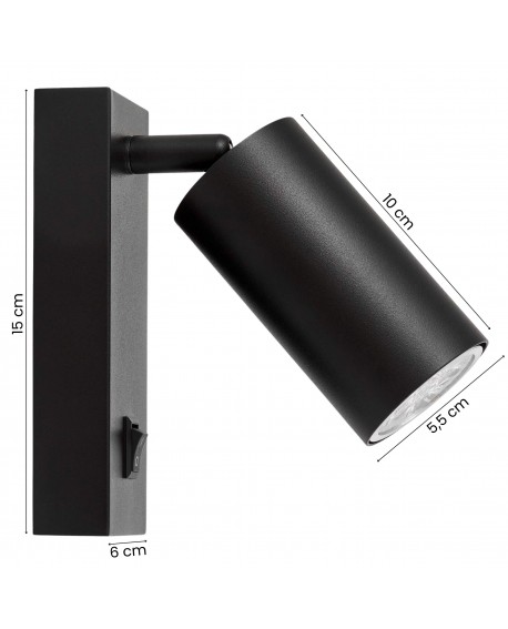 kinkiet ścienny Neo Pro od producenta Lampit o wysokości 15 cm z możliwością regulacji kierunku świecenia