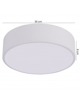 biały plafon sufitowy okrągły średnica 30 cm wysokość 8 cm nowoczesna lampa do wnętrz producent lampit orbo d30