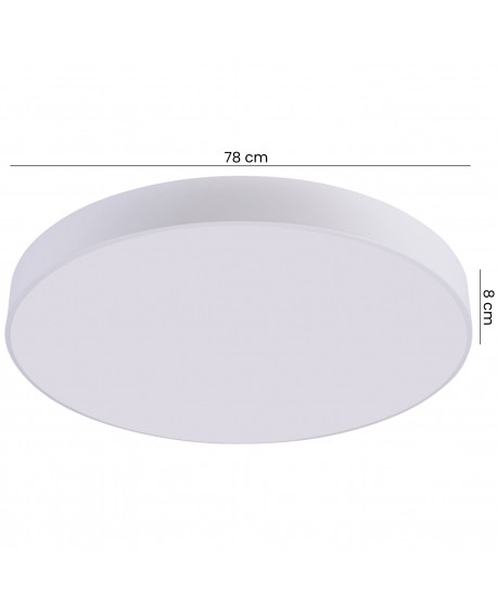 lampa sufitowa plafon biały z czytelnym wymiarem 78 cm nowoczesna forma do dużych wnętrz lampit seria orbo d78