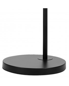 detal podstawy czarnej lampy podłogowej okrągła stabilna stopa i pionowy trzon metalowa lampa Lampit model NEVO C1