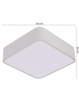 plafon sufitowy biały o niskim profilu z grafiką wymiarów 30x30 cm producent lampit model cubo d30