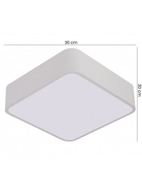 plafon sufitowy biały o niskim profilu z grafiką wymiarów 30x30 cm producent lampit model cubo d30