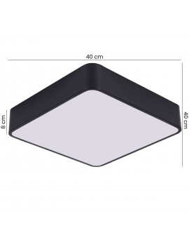 nowoczesna lampa sufitowa plafon czarny 40 cm geometryczny kształt do wnętrz minimalistycznych lampit model cubo d40