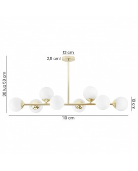 lampa wisząca FINO W8 od Lampit o długości 110 cm, regulowana wysokość 30 lub 50 cm średnica klosza 13 cm