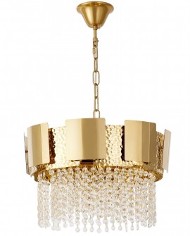 NOWOCZESNY ŻYRANDOL KRYSZTAŁOWY ZŁOTY DIONA D40