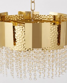 NOWOCZESNY ŻYRANDOL KRYSZTAŁOWY ZŁOTY DIONA D40