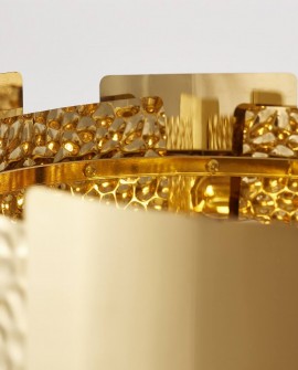 NOWOCZESNY ŻYRANDOL KRYSZTAŁOWY ZŁOTY DIONA D40