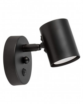 LAMPA ŚCIENNA KINKIET NOWOCZESNY CZARNY DORA W1