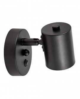 LAMPA ŚCIENNA KINKIET NOWOCZESNY CZARNY DORA W1