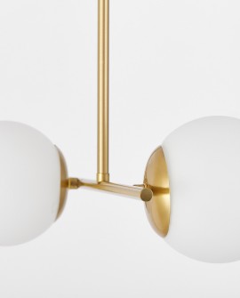 NOWOCZESNA LAMPA SUFITOWA WISZĄCA SZCZOTKOWANE ZŁOTO LEDO W2