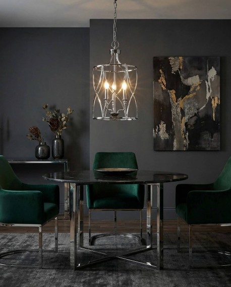 LAMPA SUFITOWA ART DECO CHROMOWANA ELMONT W3