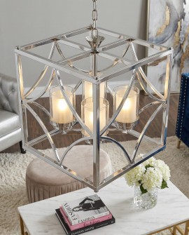 LAMPA WISZĄCA LOFT CHROMOWANA QUADRATO