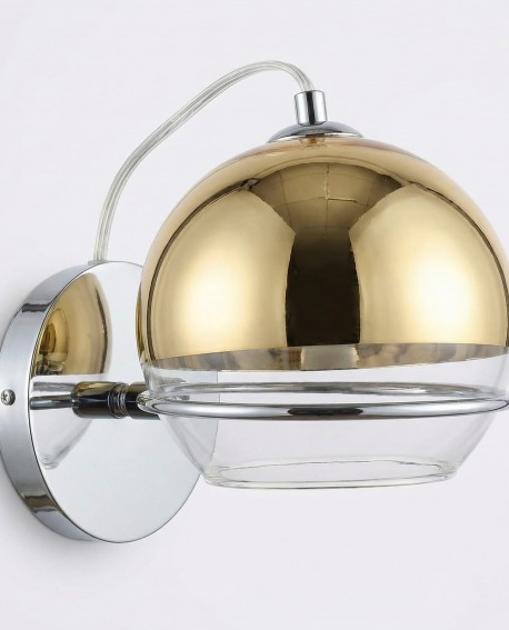 LAMPA ŚCIENNA KINKIET NOWOCZESNY ZŁOTY VERONI