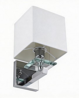 LAMPA ŚCIENNA KINKIET Z BIAŁYMI ABAŻURAMI FIANELO W1