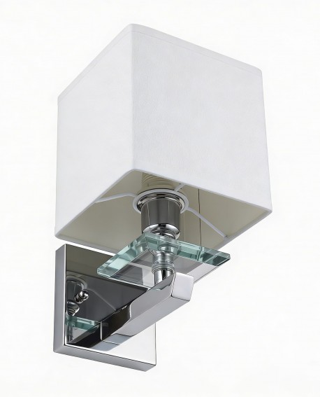 LAMPA ŚCIENNA KINKIET Z BIAŁYMI ABAŻURAMI FIANELO W1