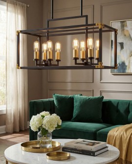 LAMPA WISZĄCA LOFT CZARNO-MOSIĘŻNA WALDORF W8