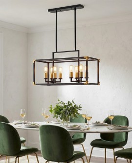 LAMPA WISZĄCA LOFT CZARNO-MOSIĘŻNA WALDORF W8