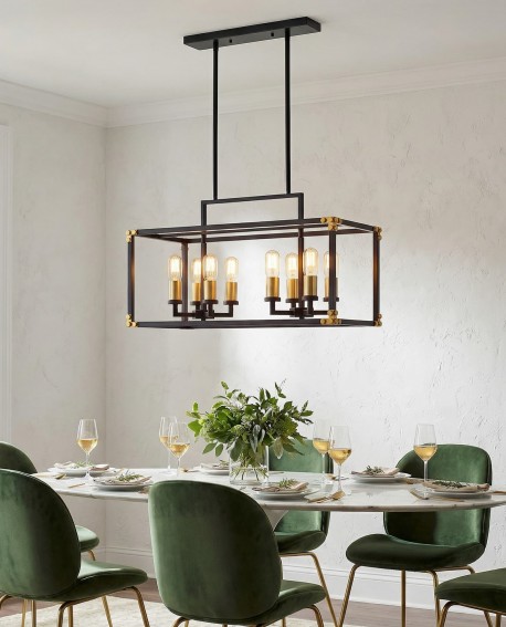 LAMPA WISZĄCA LOFT CZARNO-MOSIĘŻNA WALDORF W8