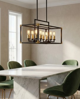 LAMPA WISZĄCA LOFT CZARNO-MOSIĘŻNA WALDORF W8