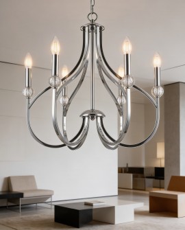 NOWOCZESNA LAMPA WISZĄCA CHROMOWANA ARCHETYPE W6